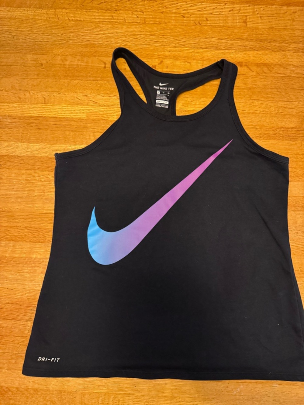✨SALE ITEM✨ 
Girl’s Nike Black Racerback Tank with White Logo